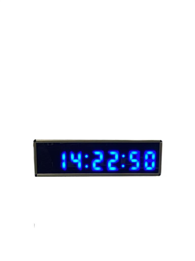 Muro LED digital y reloj de escritorio con segundos temperatura y humedad - azul (dimensiones de la caja: 7x26 cm)