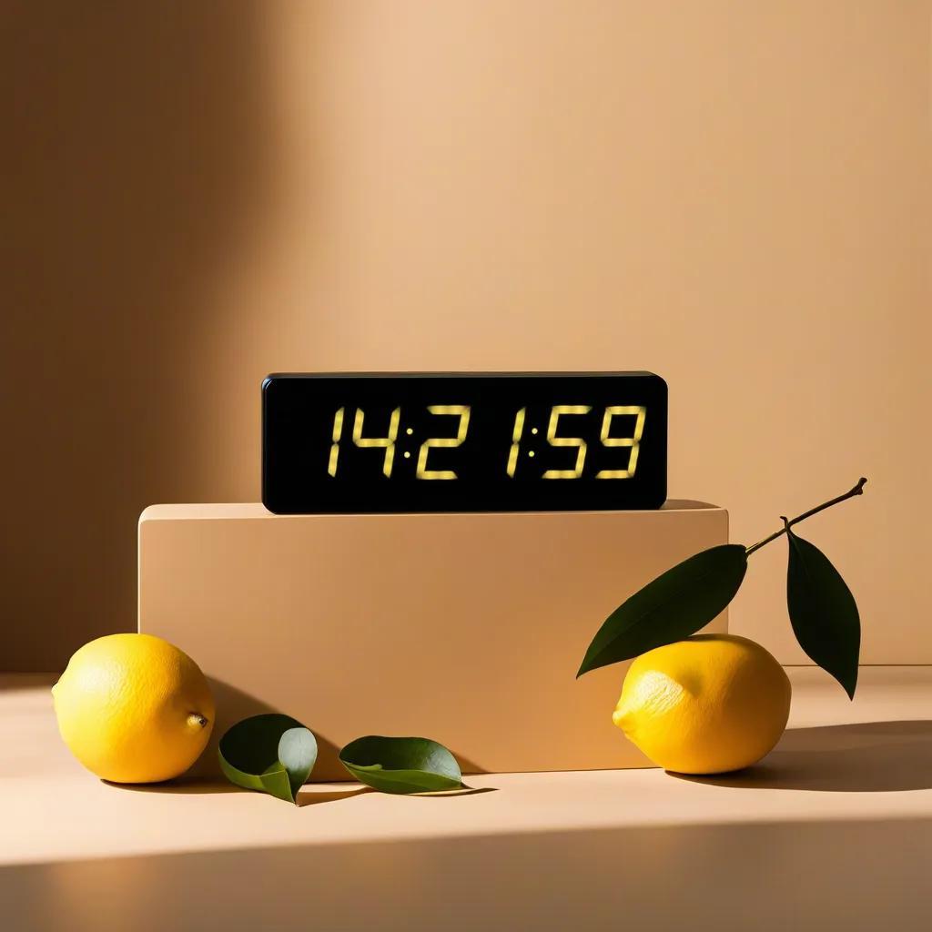 Digital LED Wall and Desk Clock with Seconds Temperature and Humidity - Yellow (Case Dimensions: 12x35 cm)