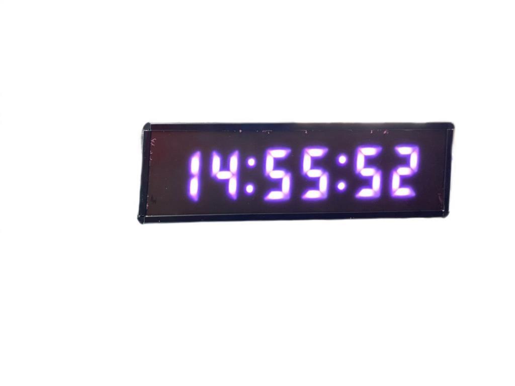 Digital LED Wall and Table Clock with Seconds and Degree - Pink (Case Dimension: 7x26 cm)