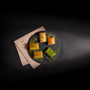 Şayan Sword of Mars Mixed Baklava – Pistachio & Walnut Blend, No Additives, Traditional Recipe - 1000g (35.27 oz) - Exporgin | Türkiye Comes to You