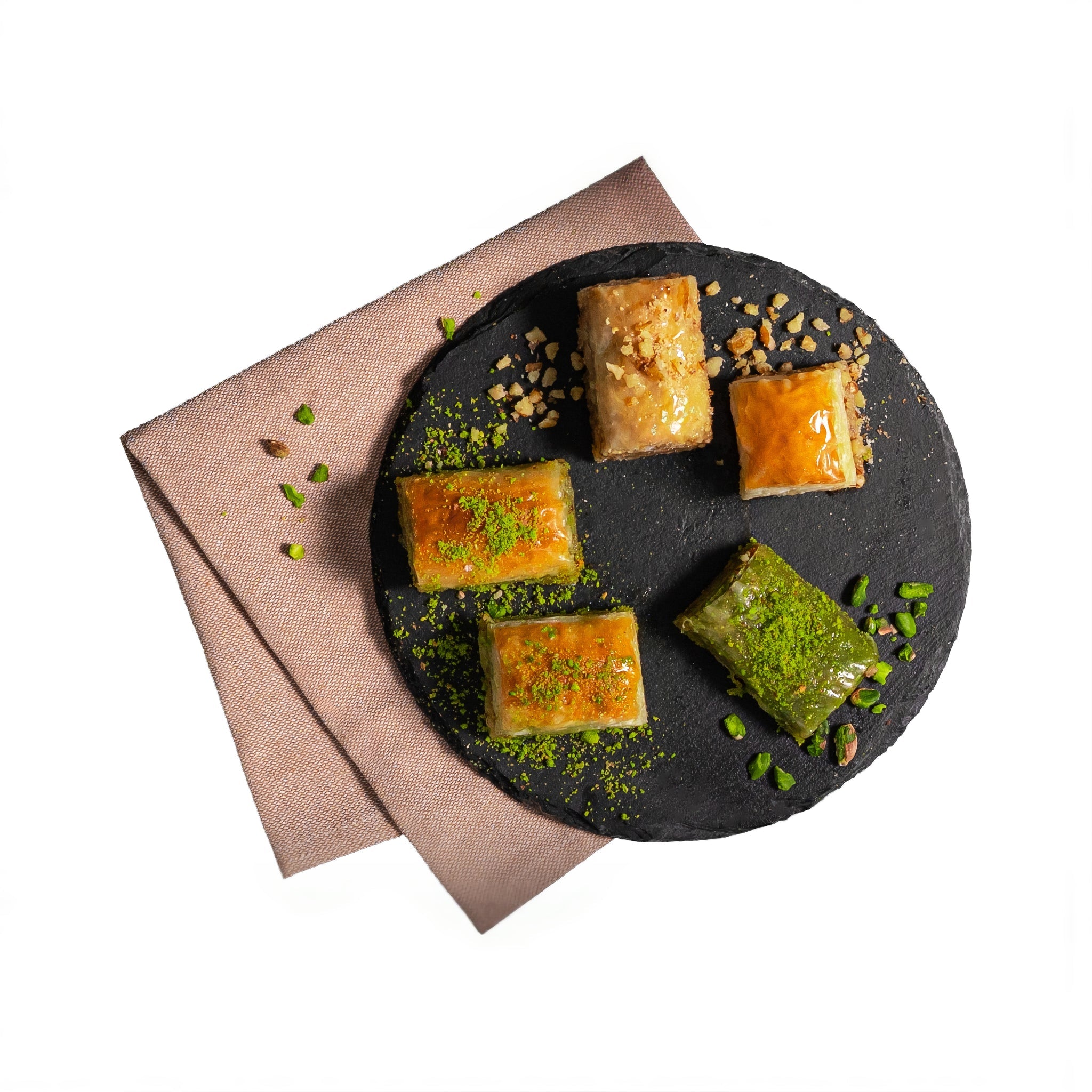 Şayan Sword of Mars Mixed Baklava – Pistachio & Walnut Blend, No Additives, Traditional Recipe - 1000g (35.27 oz) - Exporgin | Türkiye Comes to You