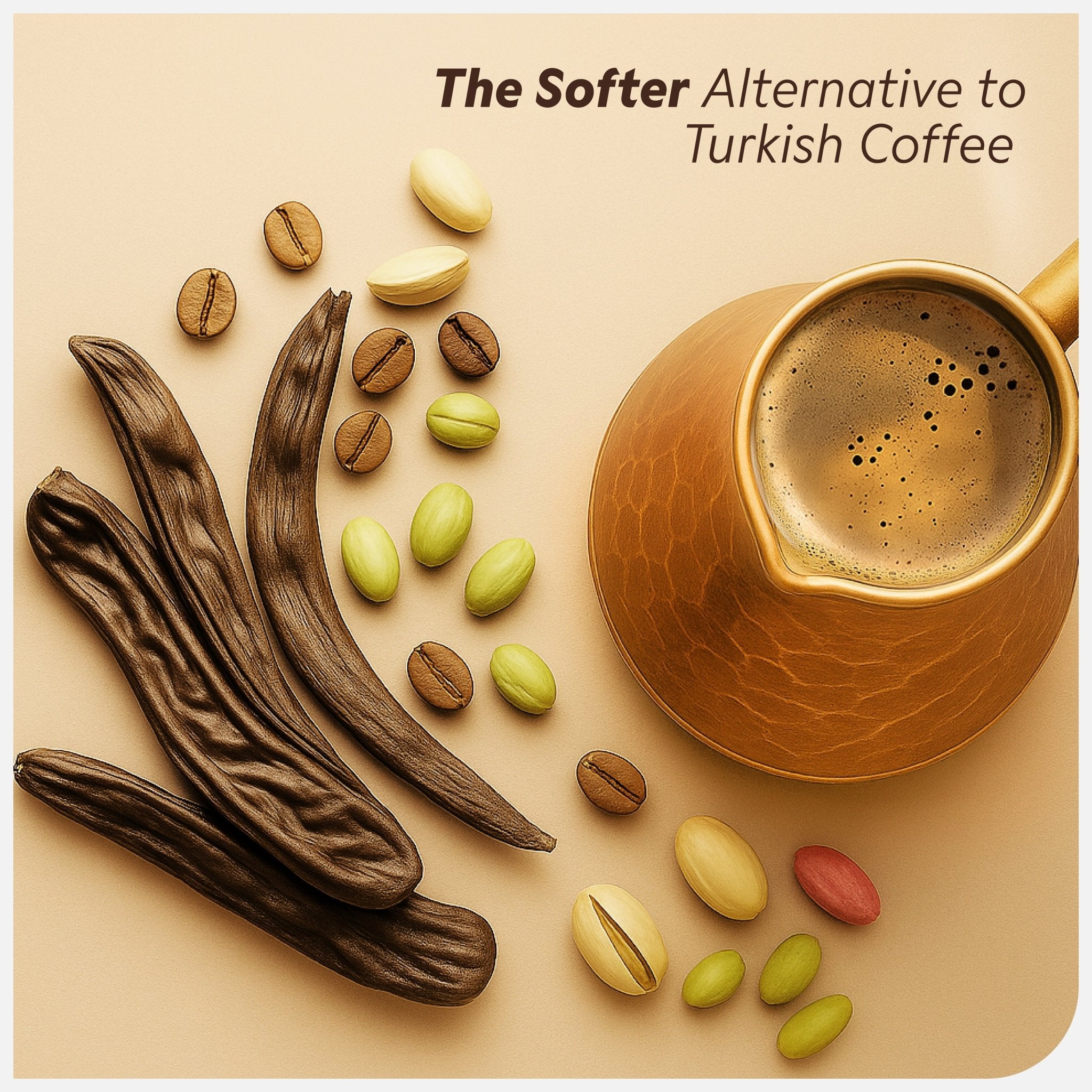 Şekeroğlu Minnettar Dibek Coffee 165 gr – Traditional Stone - Ground Turkish Coffee with Carob, Turpentine Pistachio, and Spices - Exporgin - Global Shopping Site