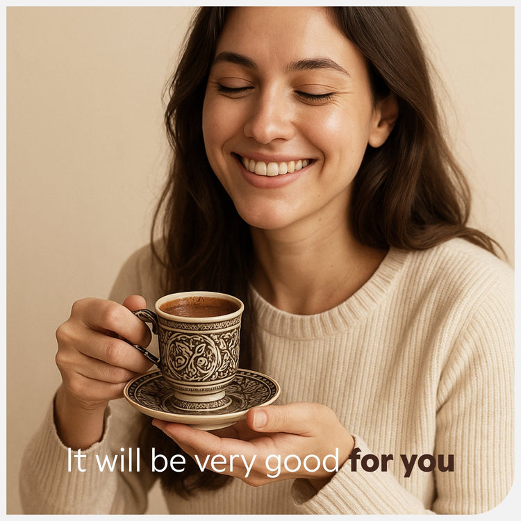 Şekeroğlu Minnettar Dibek Coffee 165 gr – Traditional Stone - Ground Turkish Coffee with Carob, Turpentine Pistachio, and Spices - Exporgin - Global Shopping Site