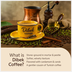 Şekeroğlu Minnettar Dibek Coffee 165 gr – Traditional Stone - Ground Turkish Coffee with Carob, Turpentine Pistachio, and Spices - Exporgin - Global Shopping Site