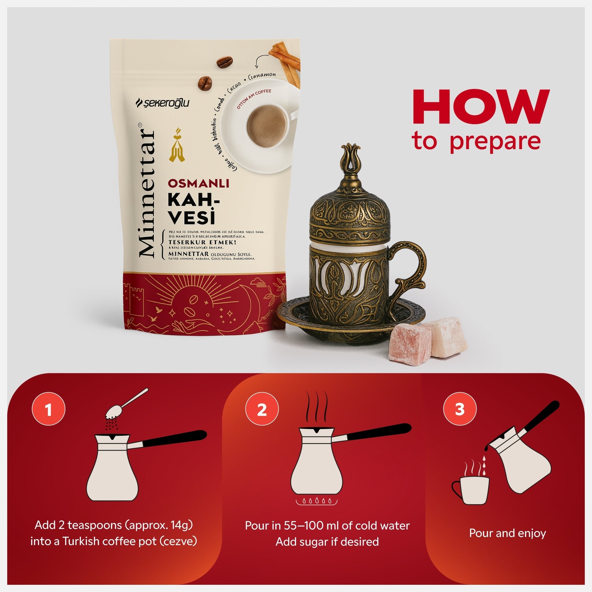 Şekeroğlu Minnettar Ottoman Coffee 165 gr – Traditional Turkish Coffee - Exporgin - Global Shopping Site