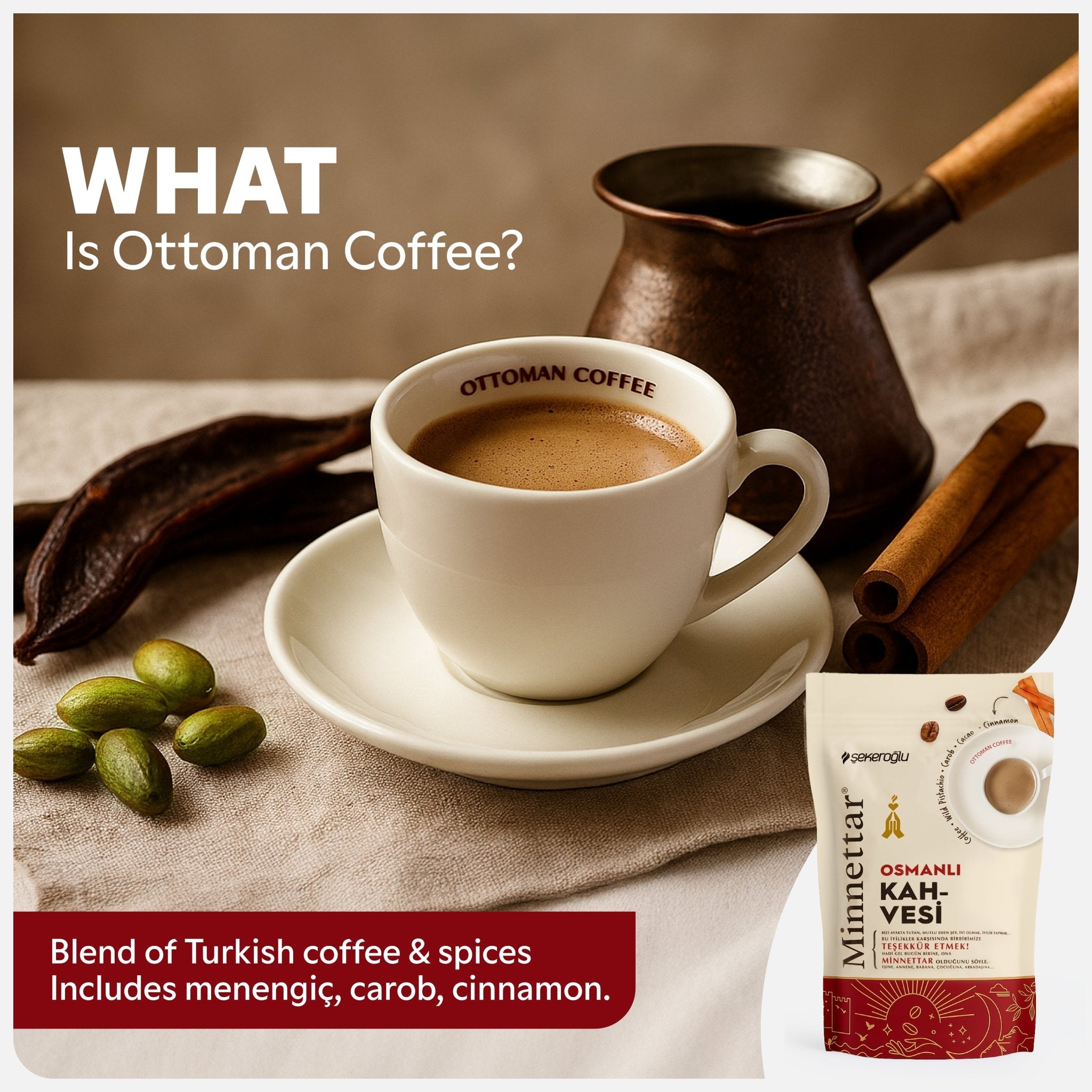 Şekeroğlu Minnettar Ottoman Coffee 165 gr – Traditional Turkish Coffee - Exporgin - Global Shopping Site