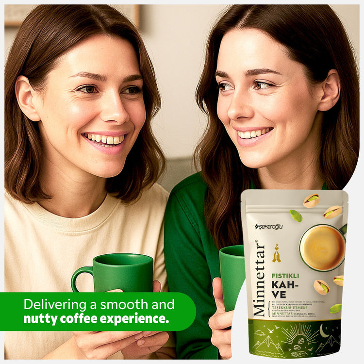 Şekeroğlu Minnettar Pistachio Turkish Coffee – Authentic Turkish Coffee with Ground Pistachio – 165g (5.82 oz) - Exporgin | Türkiye Comes to You