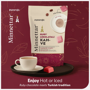Şekeroğlu Minnettar Ruby Chocolate Coffee 165 gr – Turkish Coffee with Ruby Chocolate – Unique Fruity and Creamy Flavor - Exporgin - Global Shopping Site