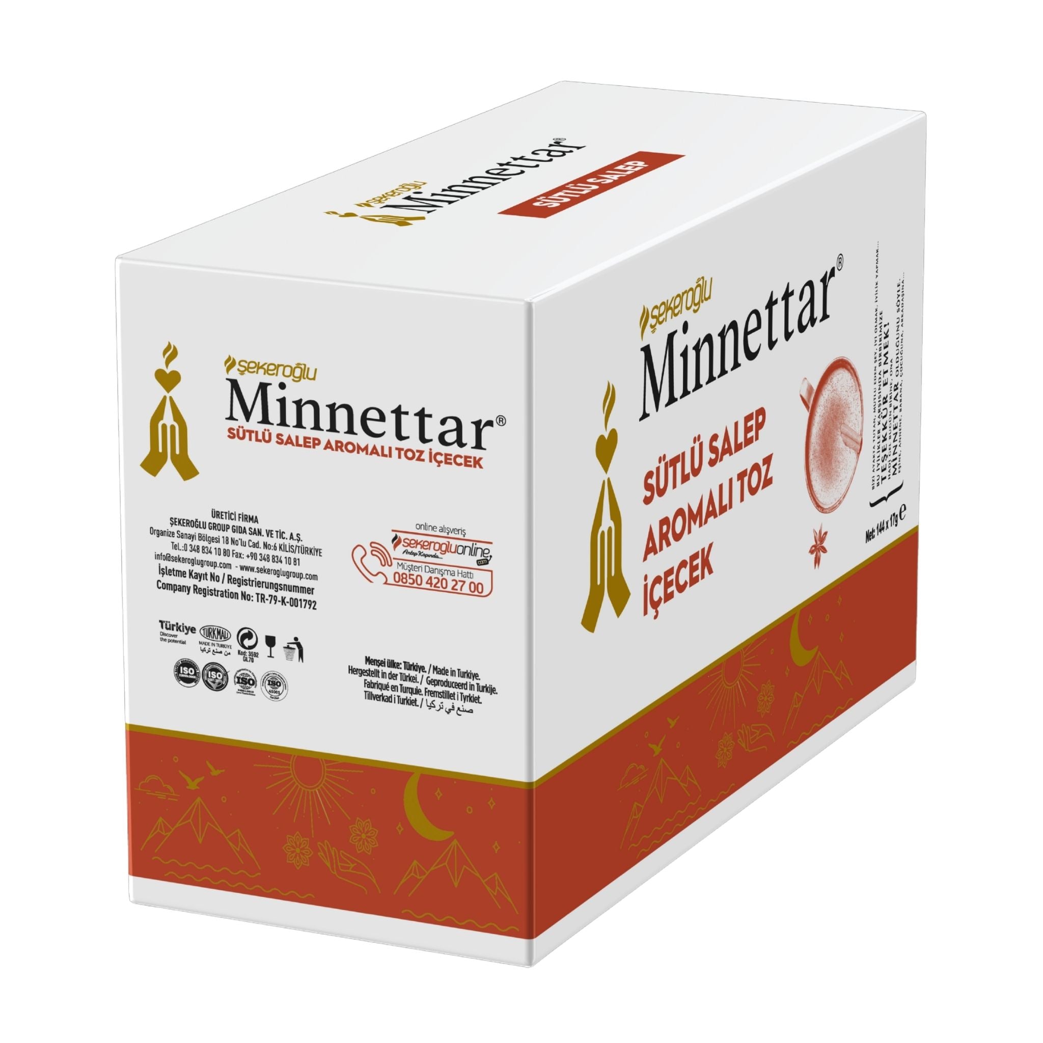 Şekeroğlu Minnettar - Single Use Milk Salep 17g 12 Pieces – Easy to Prepare - Aromatic and Comforting (7.2 oz) - Exporgin - Global Shopping Site