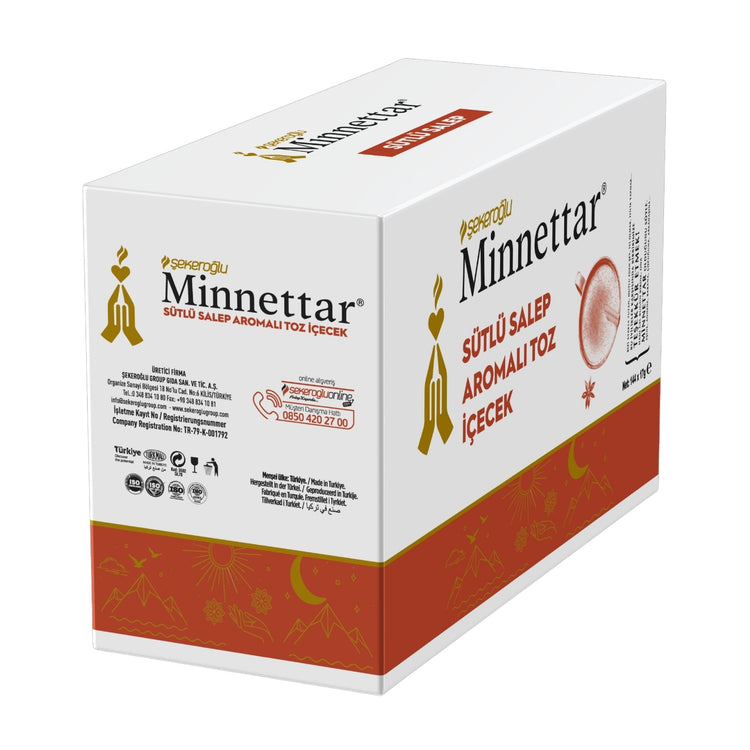 Şekeroğlu Minnettar - Single Use Milk Salep 17g 12 Pieces – Easy to Prepare - Aromatic and Comforting (7.2 oz) - Exporgin - Global Shopping Site