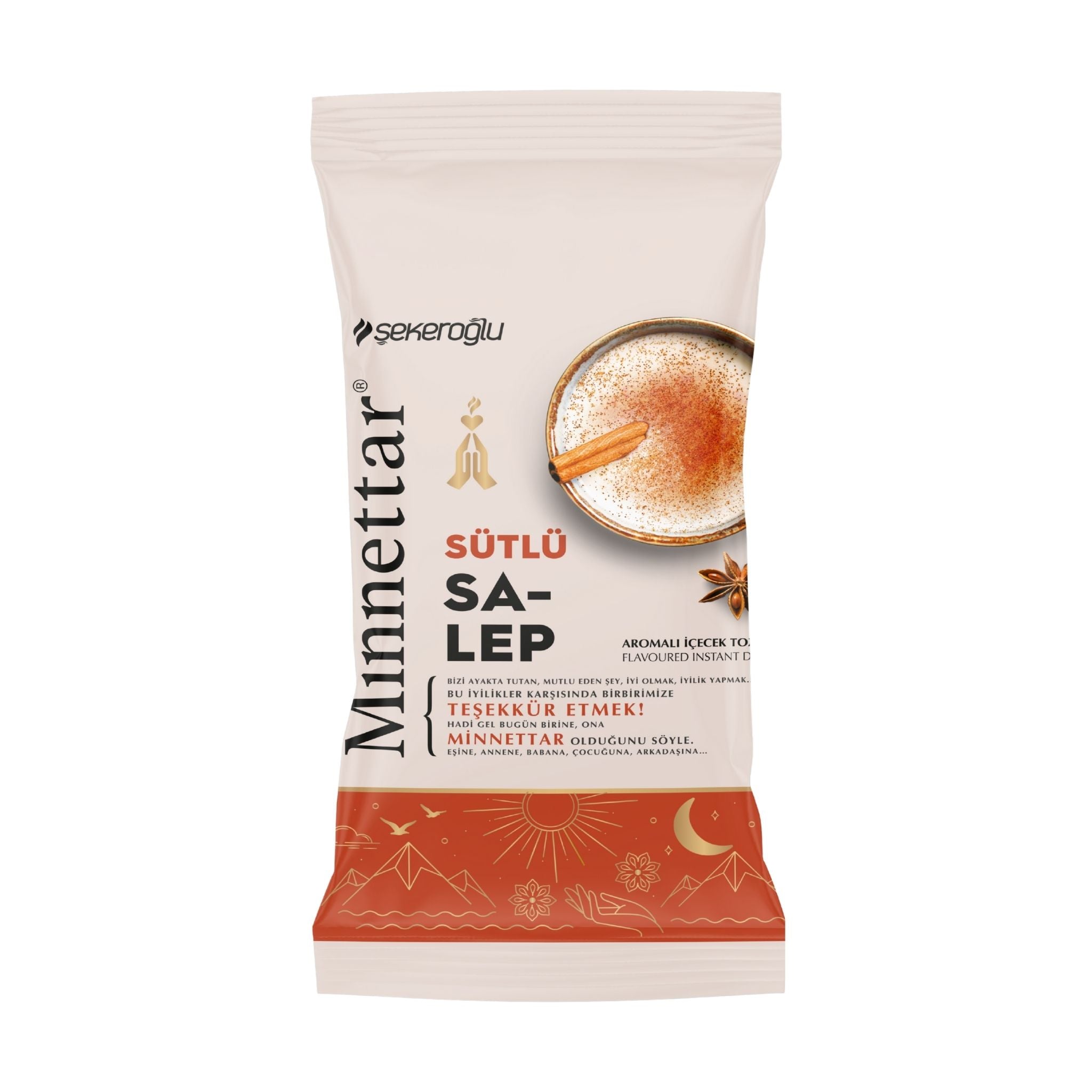 Şekeroğlu Minnettar - Single Use Milk Salep 17g 12 Pieces – Easy to Prepare - Aromatic and Comforting (7.2 oz) - Exporgin - Global Shopping Site