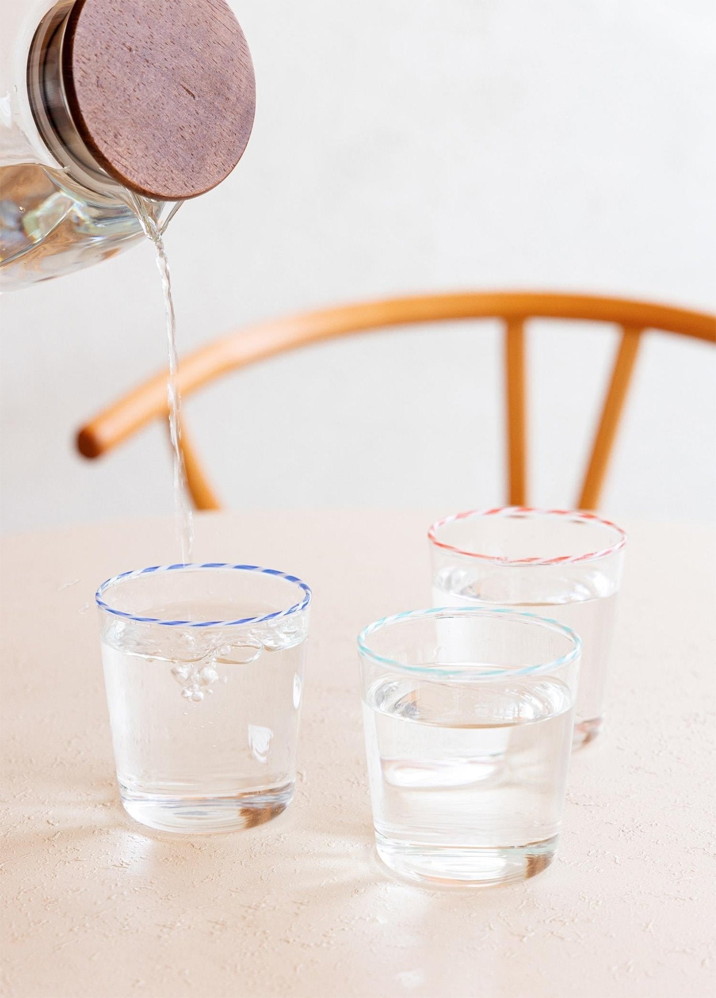 Simple – Water Glass Blue – Borosilicate & Heat - Resistant – 300ml (8x8x9 cm) - Exporgin - Global Shopping Site