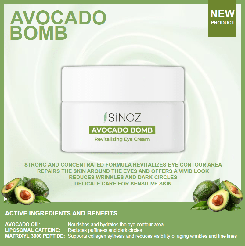 Sinoz – Avocado Bomb Eye Cream – Moisturizing & Revitalizing – 15ml - Exporgin - Global Shopping Site