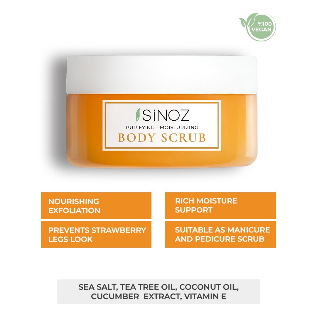 Sinoz Body Scrub (Hands - Feet - Body) - Exfoliating and Nourishing Salt Scrub for Radiant Skin - Exporgin - Global Shopping Site