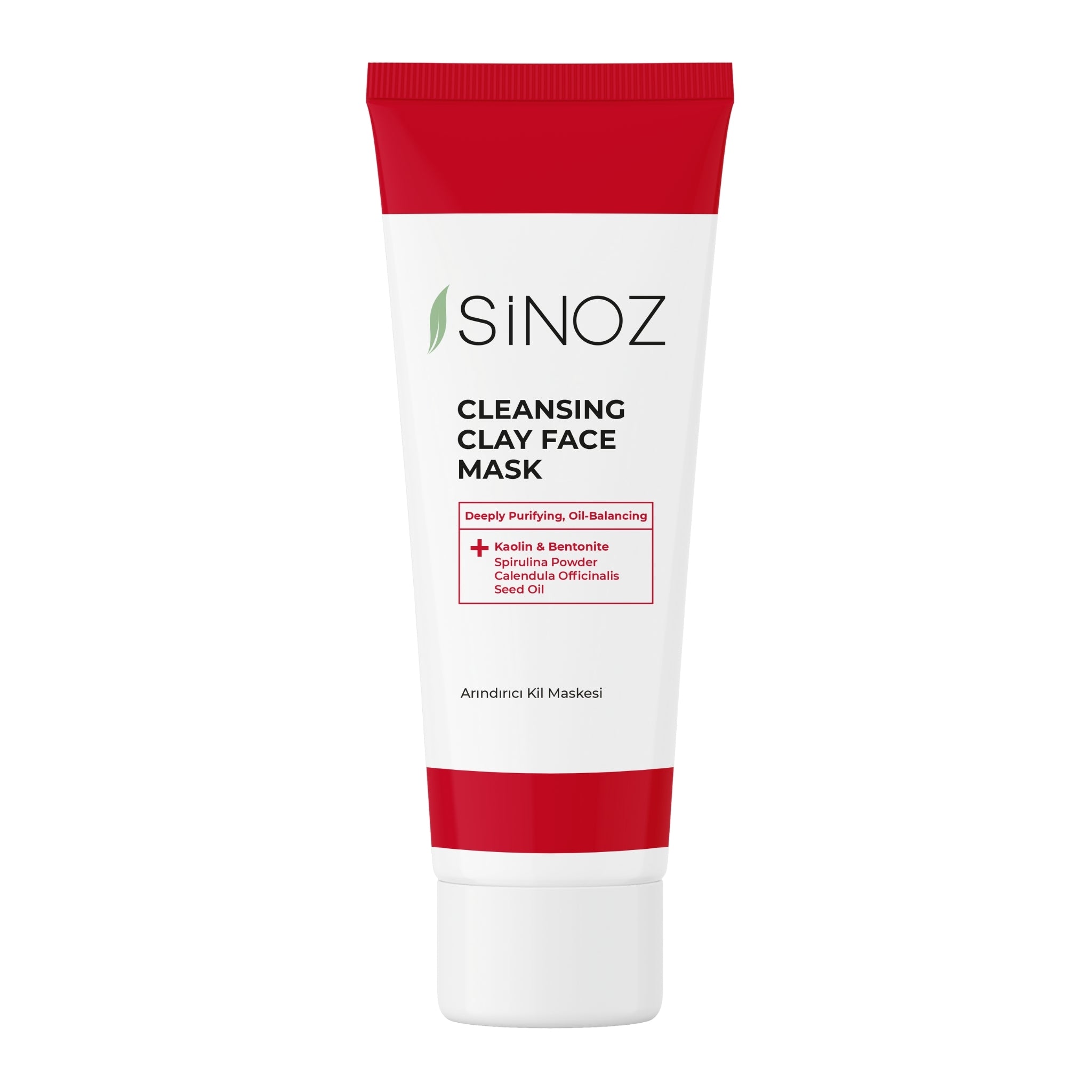 Sinoz Cleansing Clay Face Mask – Detoxifying, Vegan, and Oil - Balancing Care 100ml - Exporgin - Global Shopping Site