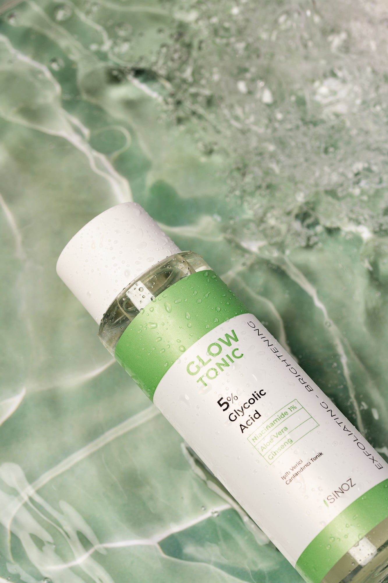 Sinoz Glow Tonic - Pore Tightening Purifying Revitalizing Peeling Effect Glycolic Acid 5% + Niacinamide 1% 200 ml - Exporgin - Global Shopping Site