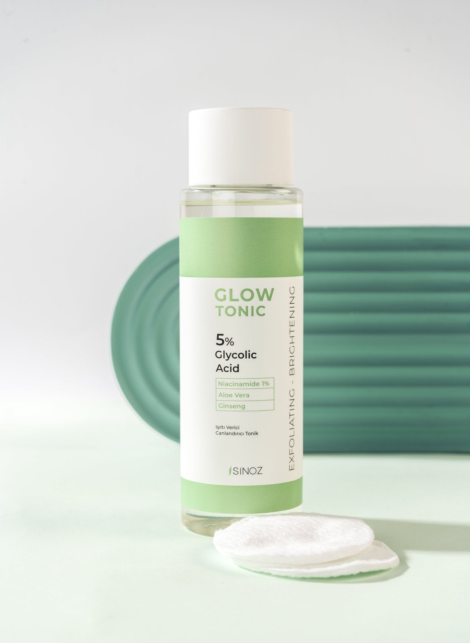 Sinoz Glow Tonic - Pore Tightening Purifying Revitalizing Peeling Effect Glycolic Acid 5% + Niacinamide 1% 200 ml - Exporgin - Global Shopping Site