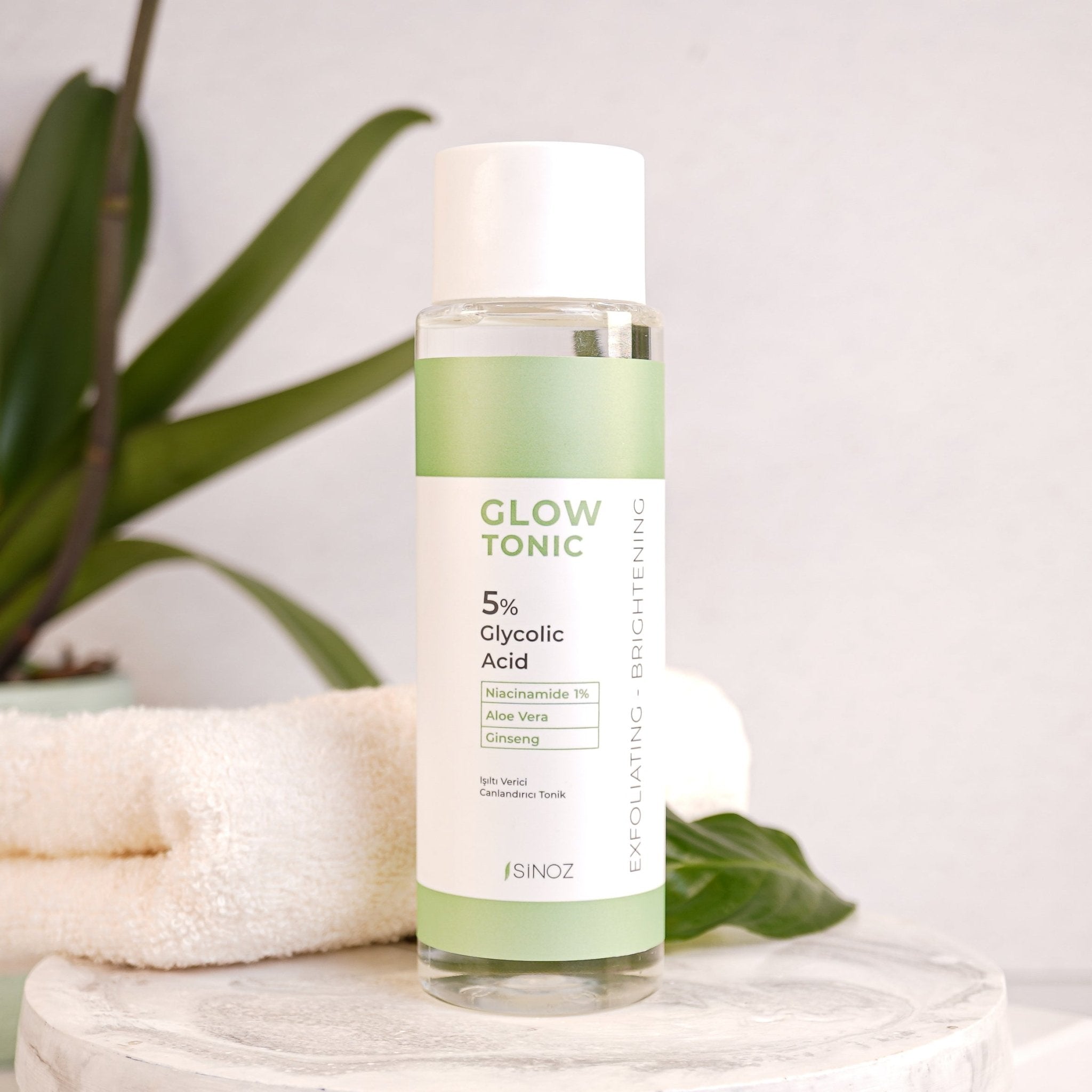 Sinoz Glow Tonic - Pore Tightening Purifying Revitalizing Peeling Effect Glycolic Acid 5% + Niacinamide 1% 200 ml - Exporgin - Global Shopping Site