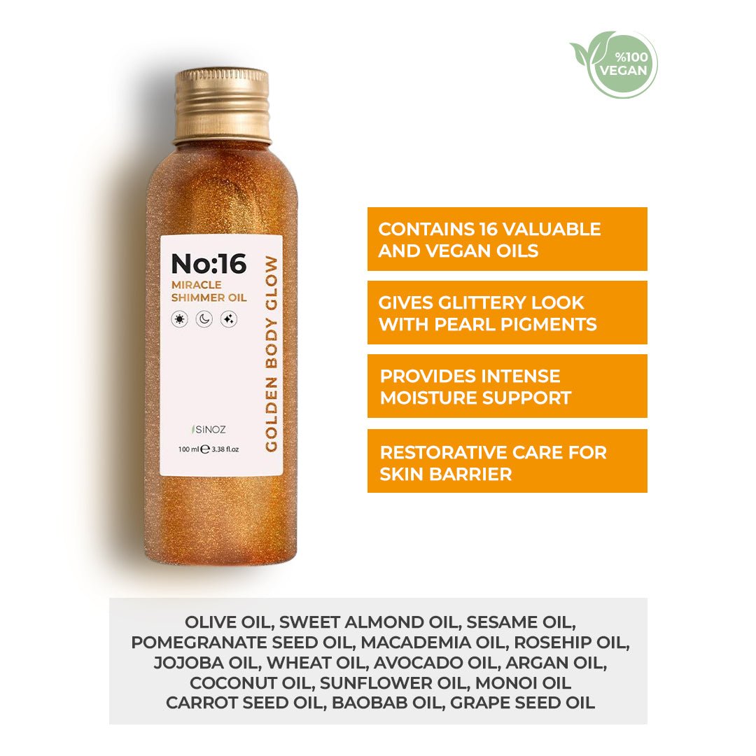 Sinoz No:16 Miracle Shimmer Oil – Illuminating and Restorative - Exporgin - Global Shopping Site