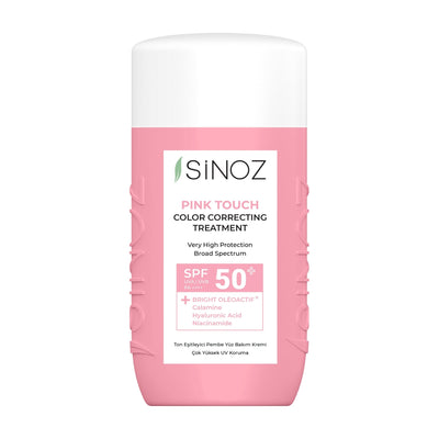 Sinoz Pink Touch Color Correcting Treatment – SPF 50+ with Mineral Sun Filters – Anti - Redness Skin Tone Equalizer, 50 ml - Exporgin - Global Shopping Site