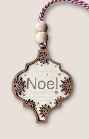 Snow Design Wooden Christmas Ornaments – Snowman, Santa, Reindeer, Snowflake, Merry Bright, Noel & Happy Christmas Laser Cut Tree Decor - Exporgin | Türkiye Comes to You
