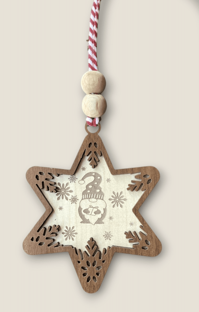 Snow Design Wooden Christmas Ornaments – Snowman, Santa, Reindeer, Snowflake, Merry Bright, Noel & Happy Christmas Laser Cut Tree Decor - Exporgin | Türkiye Comes to You