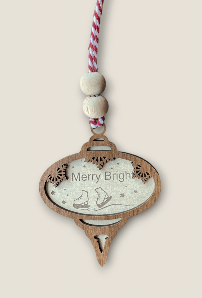 Snow Design Wooden Christmas Ornaments – Snowman, Santa, Reindeer, Snowflake, Merry Bright, Noel & Happy Christmas Laser Cut Tree Decor - Exporgin | Türkiye Comes to You