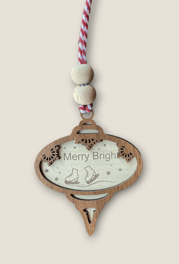 Snow Design Wooden Christmas Ornaments – Snowman, Santa, Reindeer, Snowflake, Merry Bright, Noel & Happy Christmas Laser Cut Tree Decor - Exporgin | Türkiye Comes to You