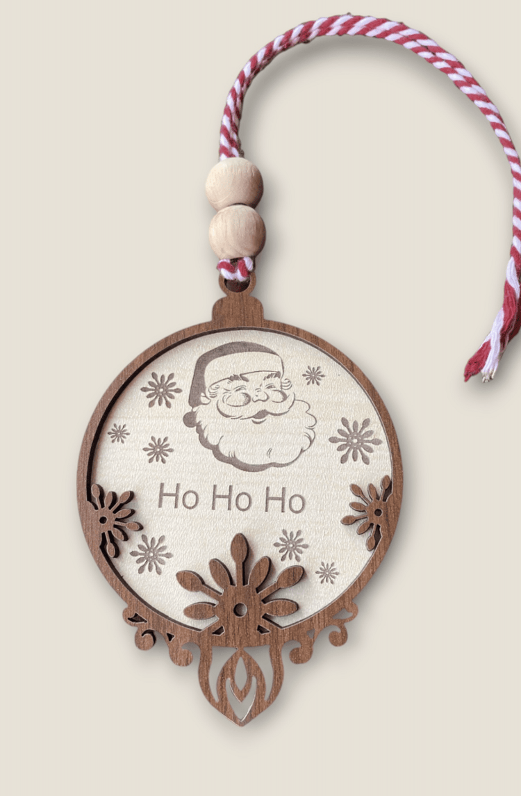 Snow Design Wooden Christmas Ornaments – Snowman, Santa, Reindeer, Snowflake, Merry Bright, Noel & Happy Christmas Laser Cut Tree Decor - Exporgin | Türkiye Comes to You