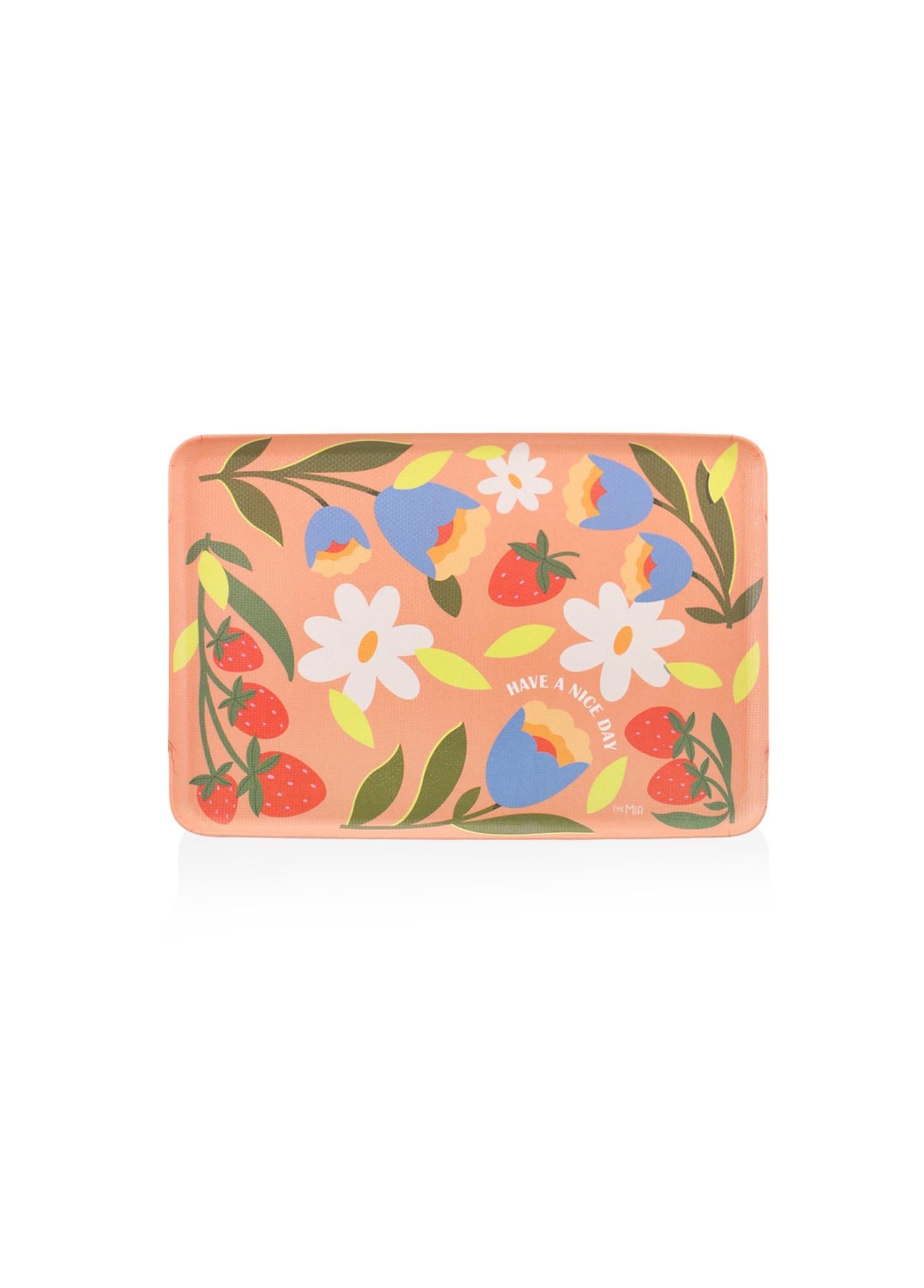 Spring Non-Slip Tray Pink 29x20 cm