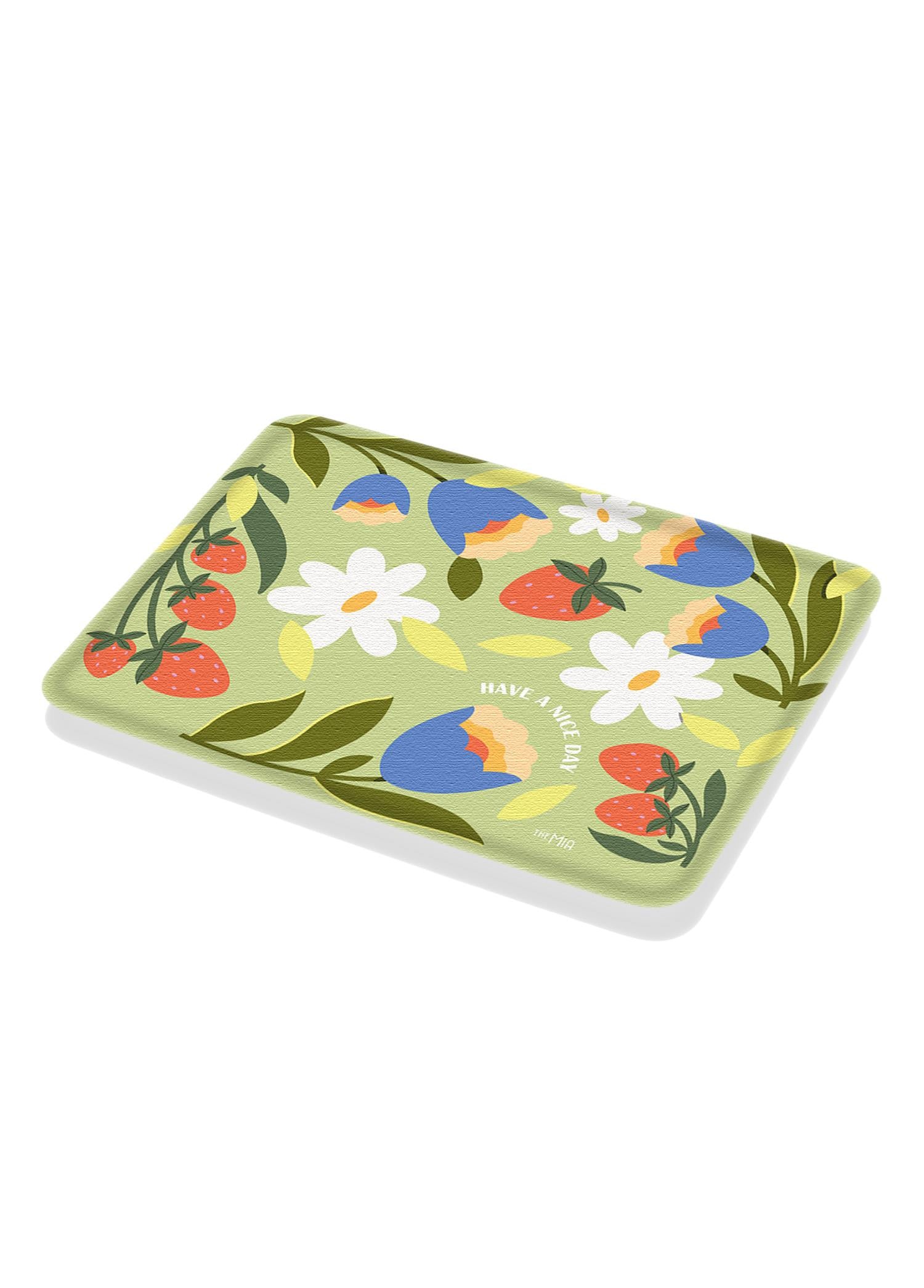 Spring Non-Slip Tray Green 37x28 cm