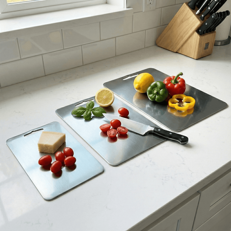 Stainless Steel Cutting Board Set – Small, Medium & Large Sizes - Exporgin | Türkiye Comes to You