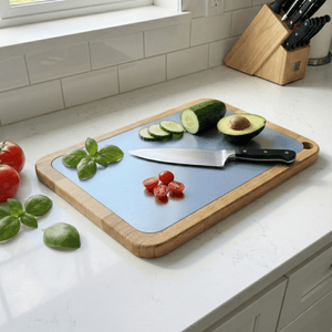 Stainless Steel Cutting Board with Wooden Frame | Hygienic & Stylish - Exporgin | Türkiye Comes to You