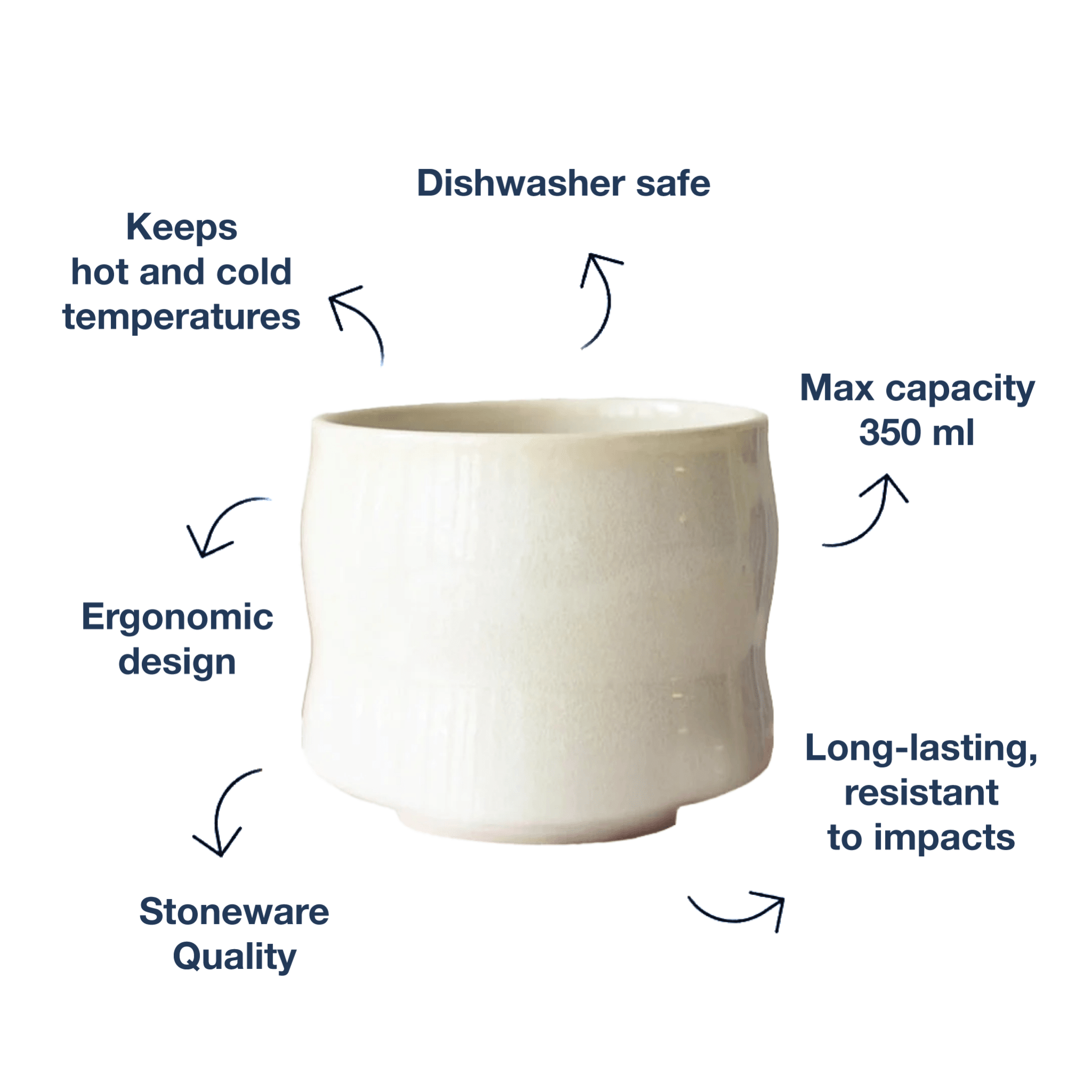 Stoneware Large Mug 320ml (10.18 fl oz) - Exporgin | Global Shopping Site