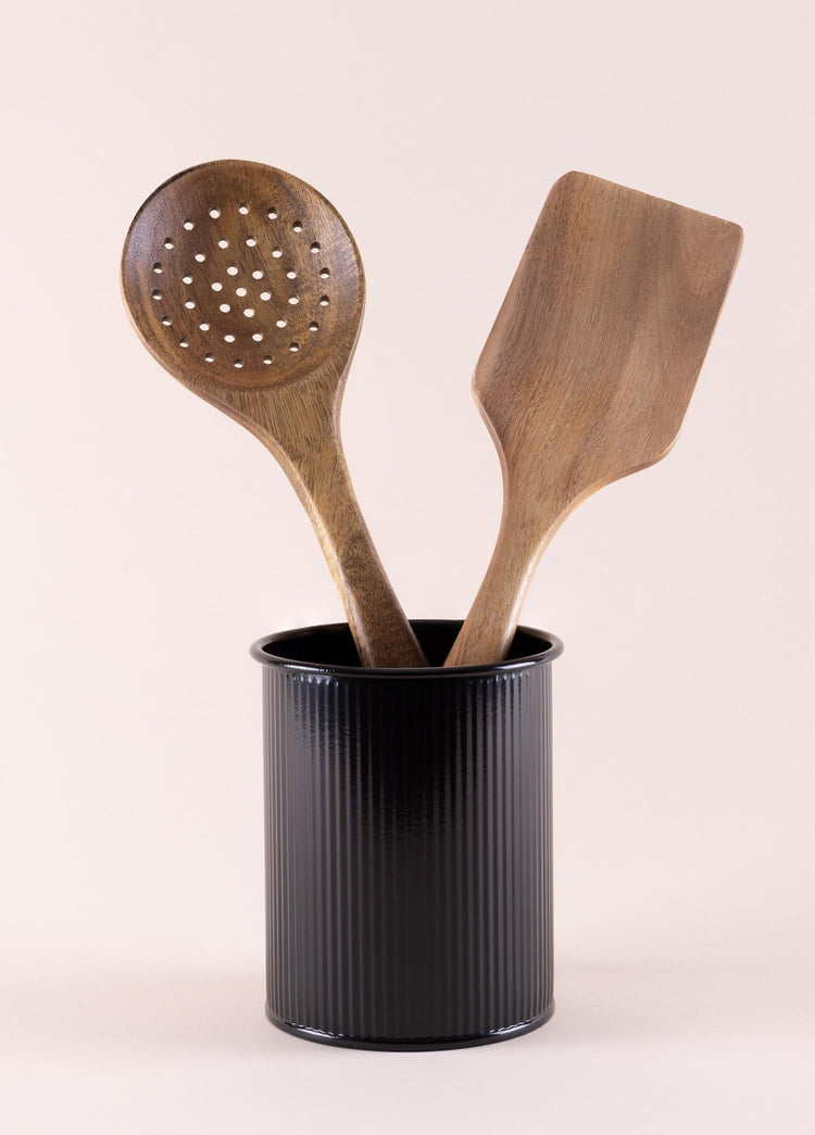 Stripe Countertop Cutlery Rack Black 13x11 cm - Exporgin | Türkiye Comes to You