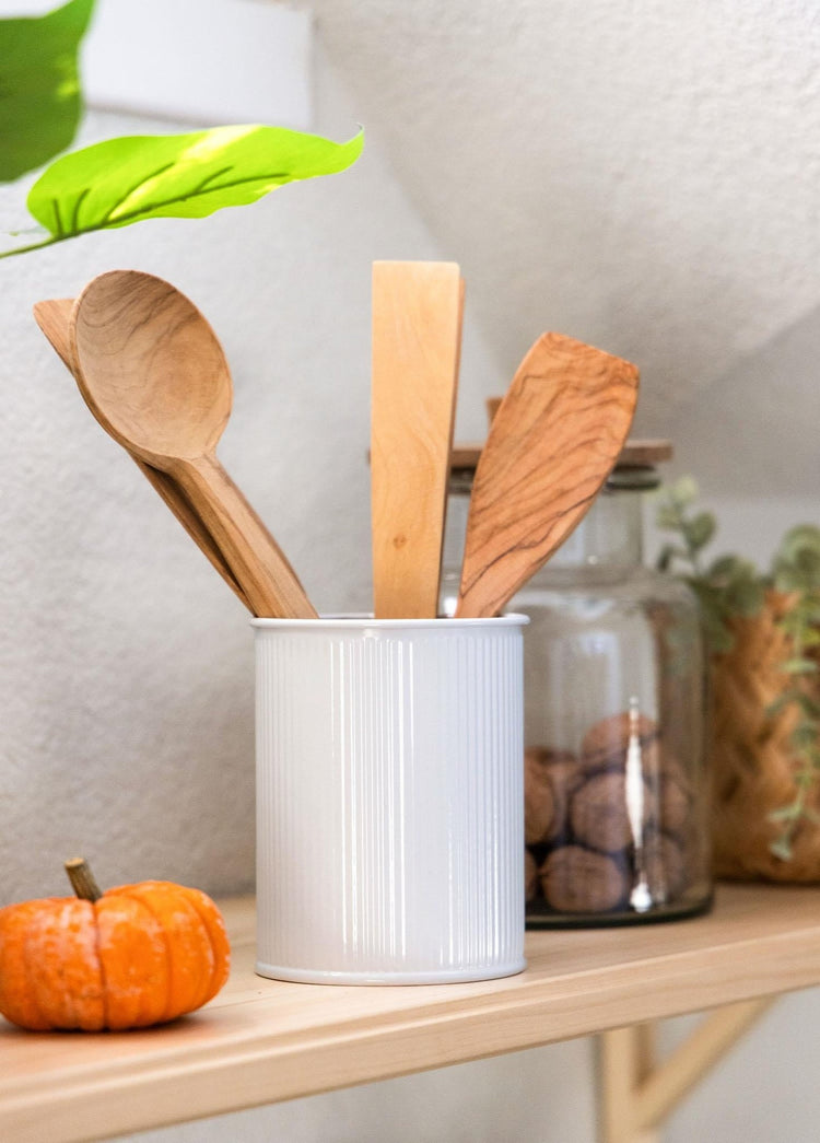 Stripe Countertop Cutlery Rack White 13x11 cm - Exporgin | Türkiye Comes to You