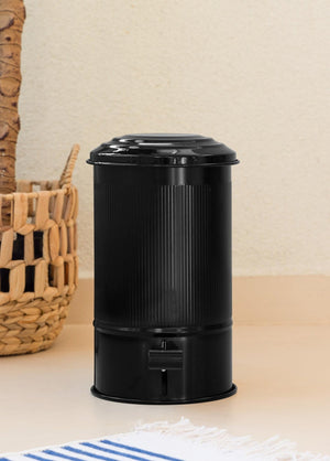 Stripe Kitchen and Bathroom Trash Can Black 5 Lt - Exporgin | Türkiye Comes to You