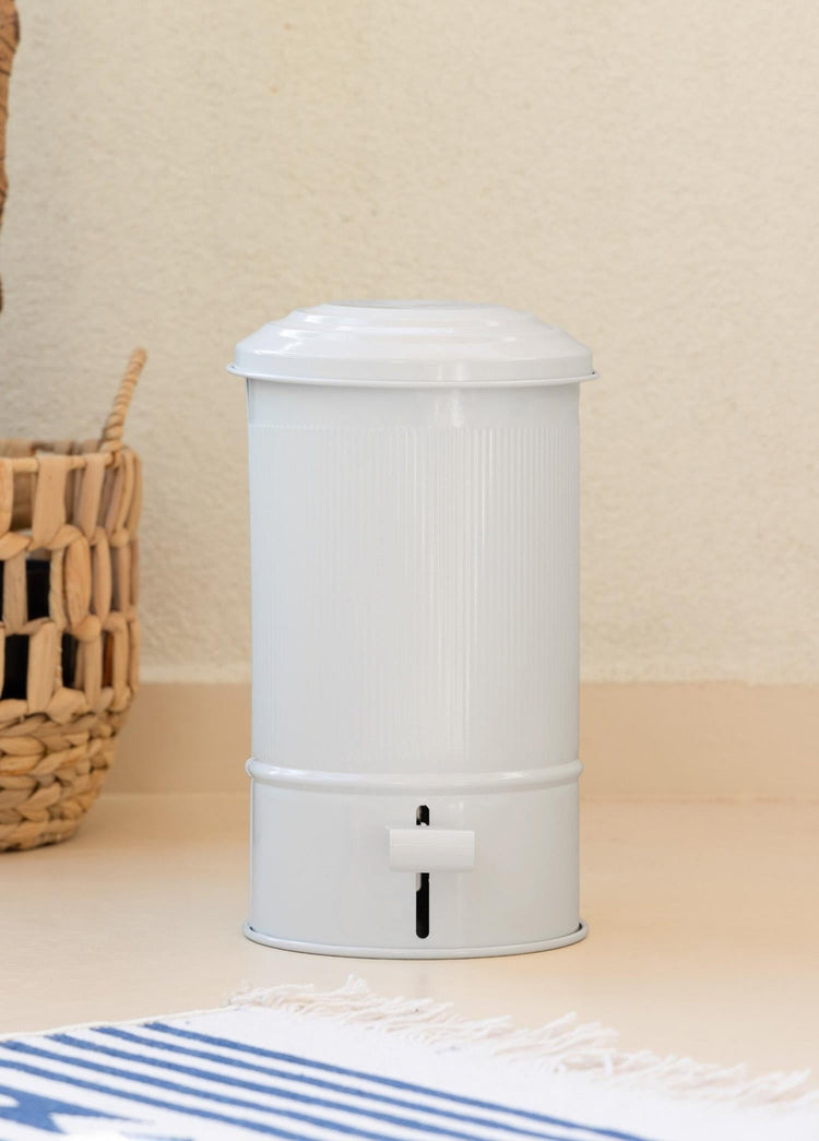 Stripe Kitchen and Bathroom Trash Can White 5 Lt - Exporgin | Türkiye Comes to You