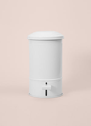 Stripe Kitchen and Bathroom Trash Can White 5 Lt - Exporgin | Türkiye Comes to You