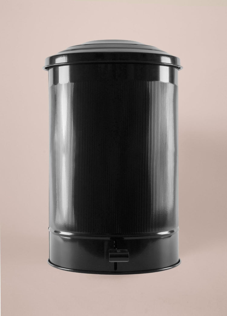 Stripe Kitchen Trash Can Black 37 Lt - Exporgin | Türkiye Comes to You