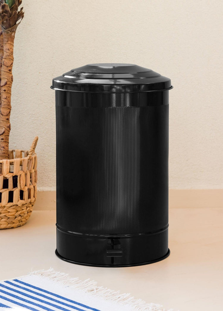 Stripe Kitchen Trash Can Black 37 Lt - Exporgin | Türkiye Comes to You