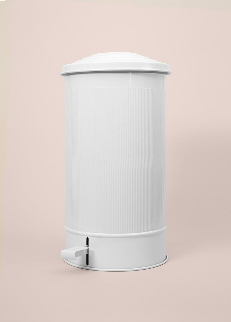 Stripe Kitchen Trash Can White 24 Lt - Exporgin | Türkiye Comes to You