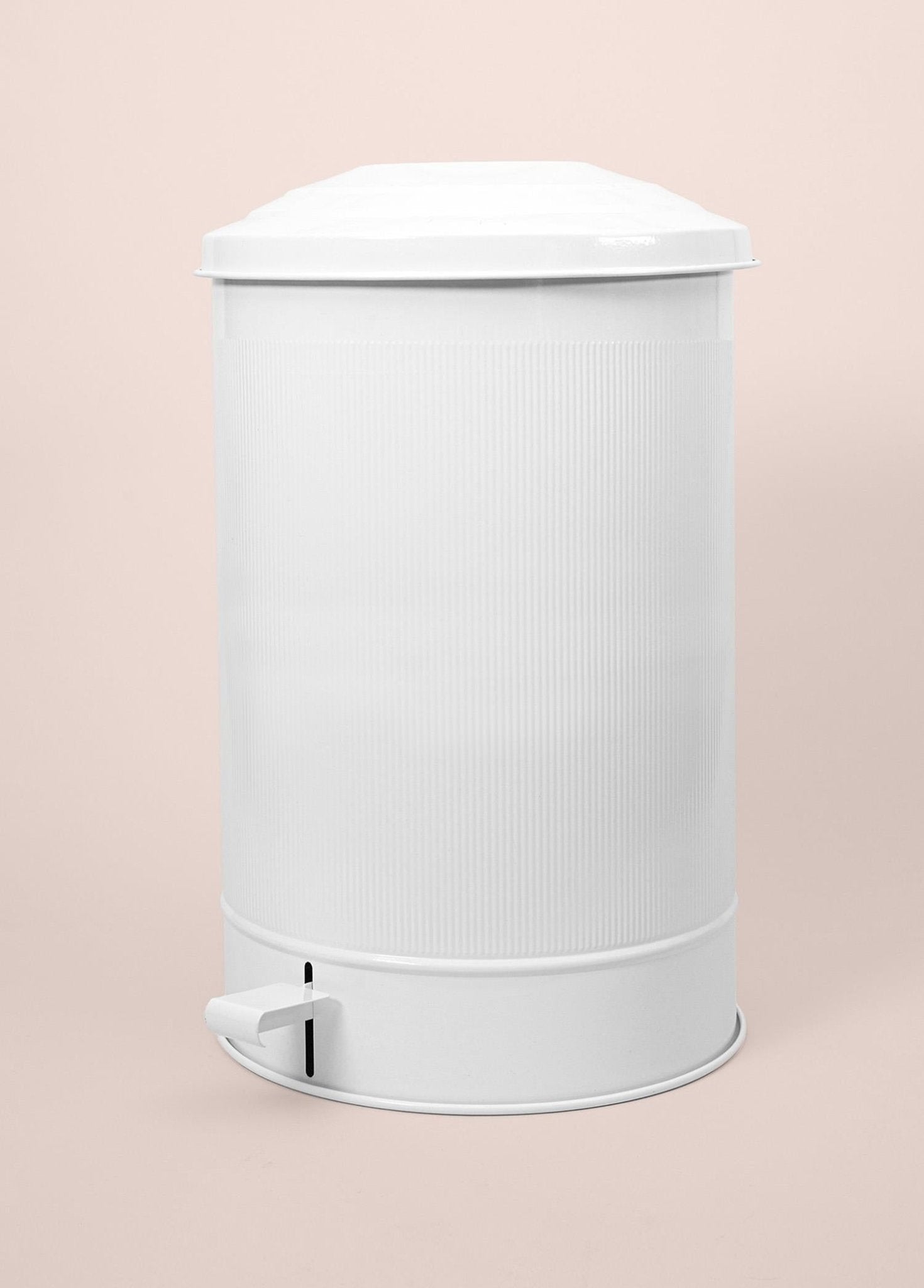 Stripe Kitchen Trash Can White 37 Lt - Exporgin | Türkiye Comes to You