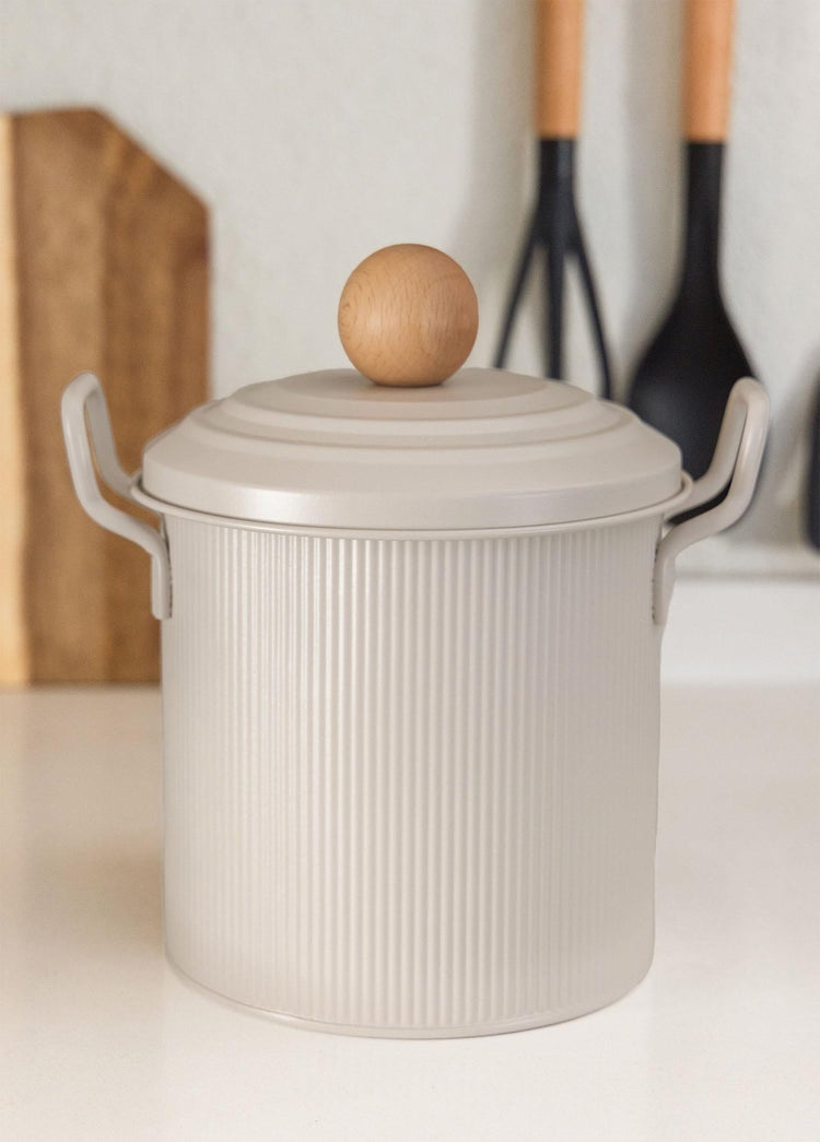 Stripe Pulses and Detergent Storage Container Beige - Exporgin | Türkiye Comes to You