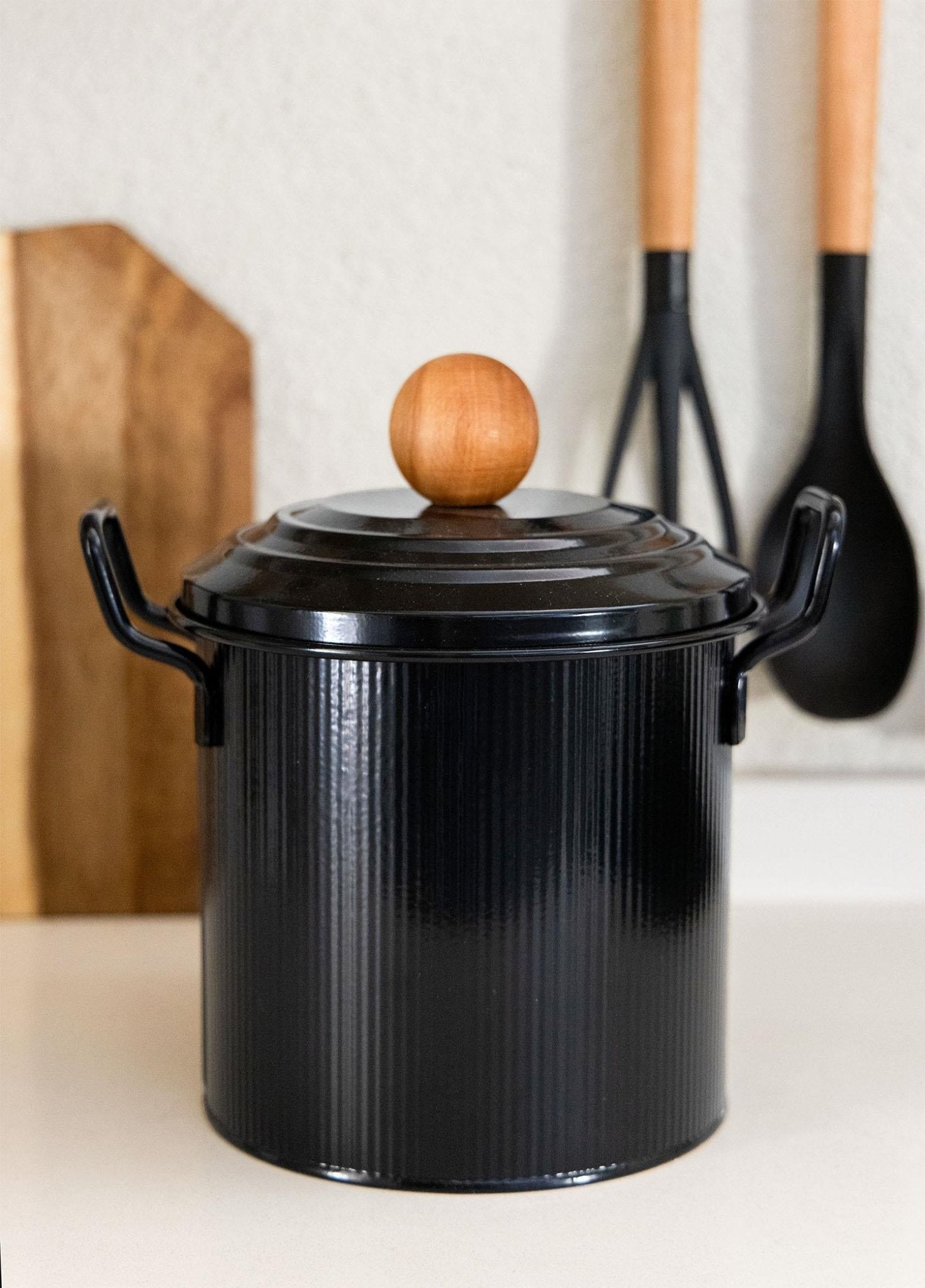 Stripe Pulses and Detergent Storage Container Black - Exporgin | Türkiye Comes to You