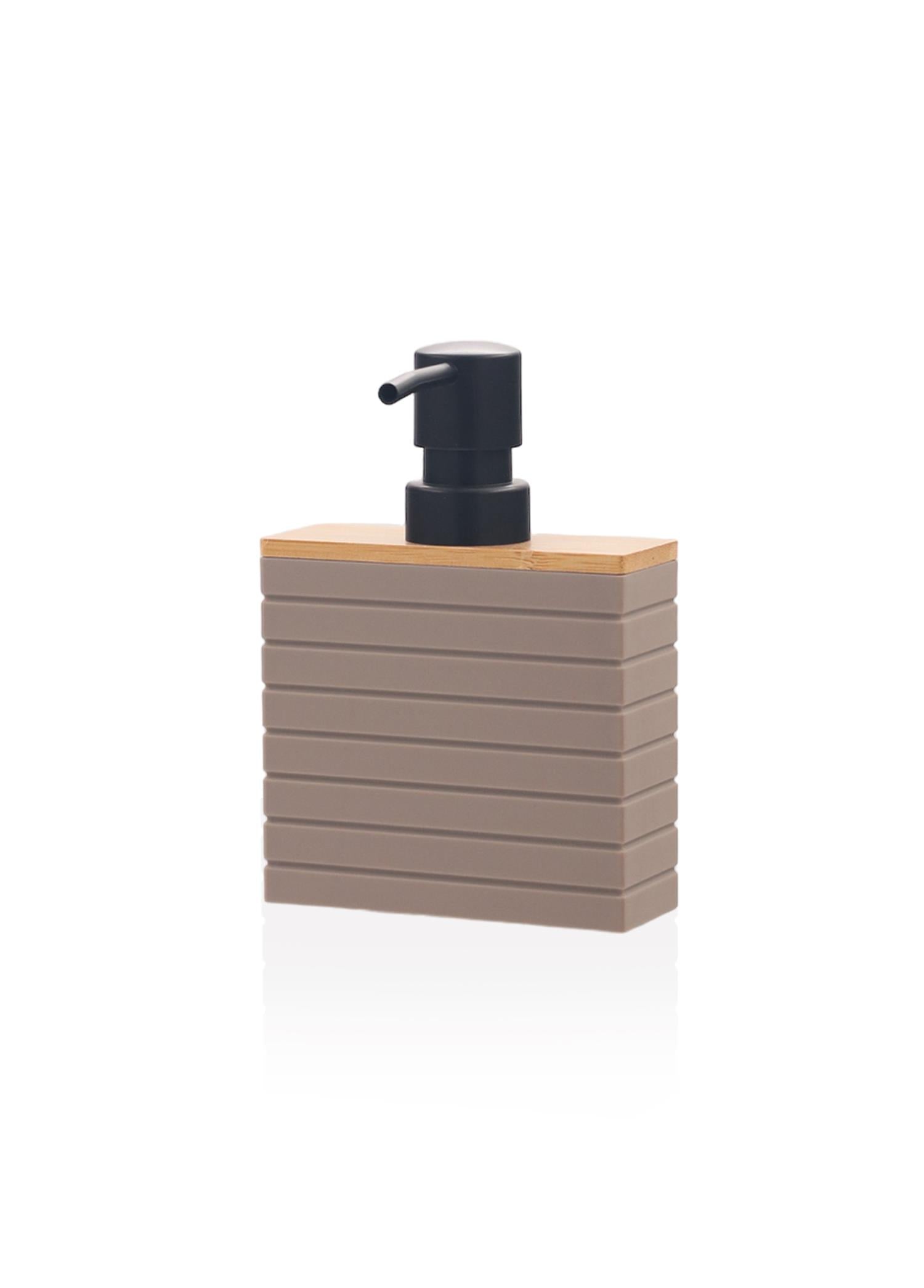 Stripe Liquid Soap Dispenser Brown