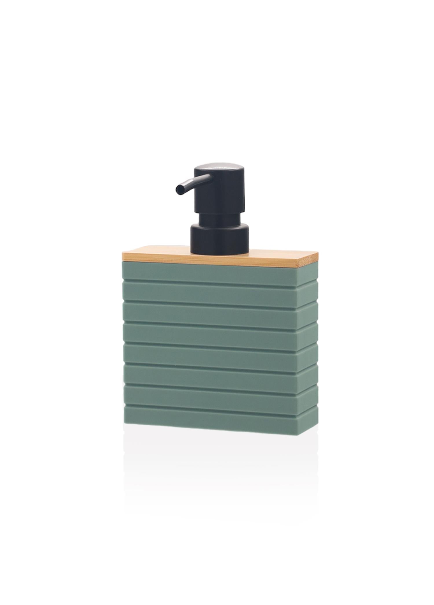 Stripe Liquid Soap Dispenser Green