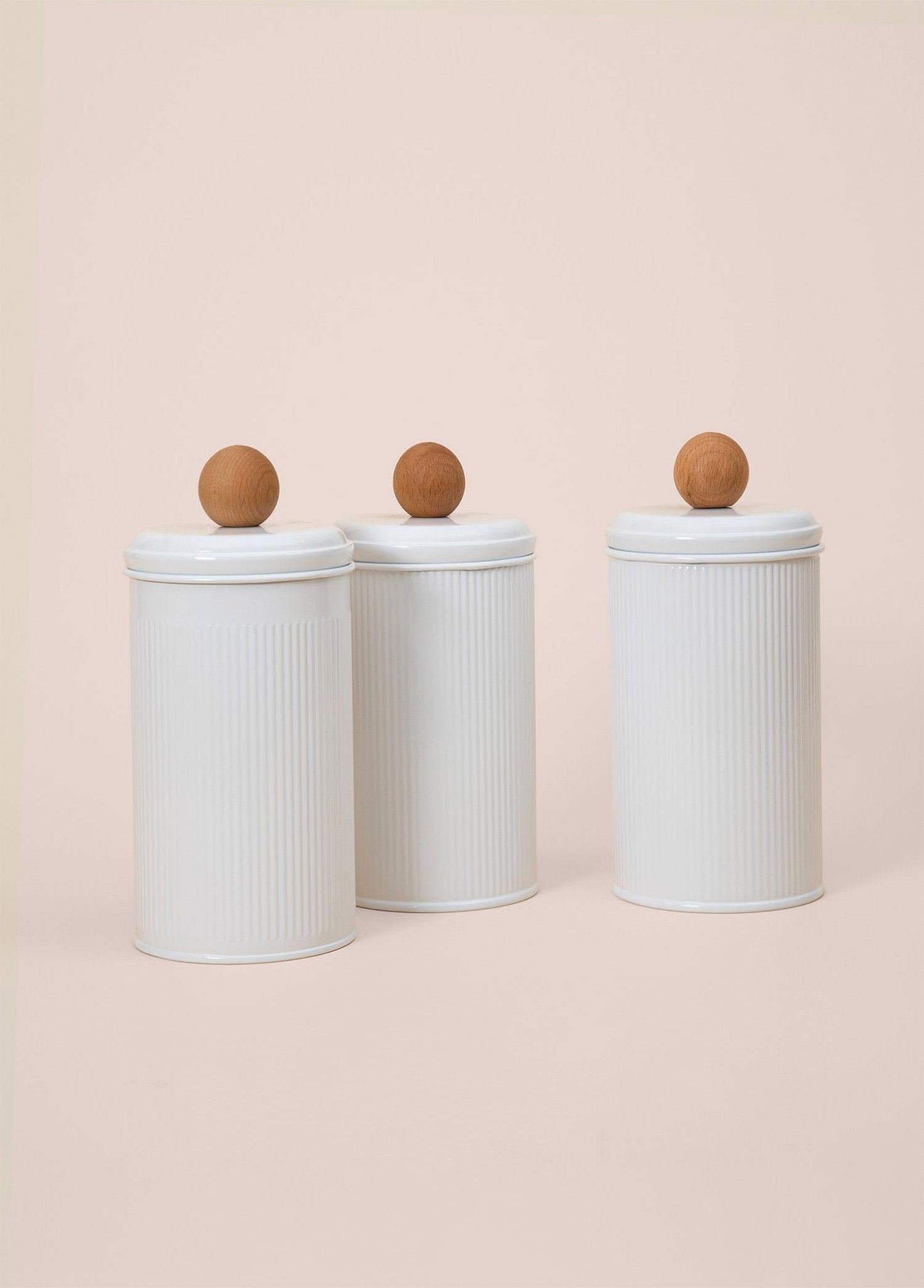 Stripe Tea Coffee Sugar Jar White 1.20 Lt - Exporgin | Türkiye Comes to You