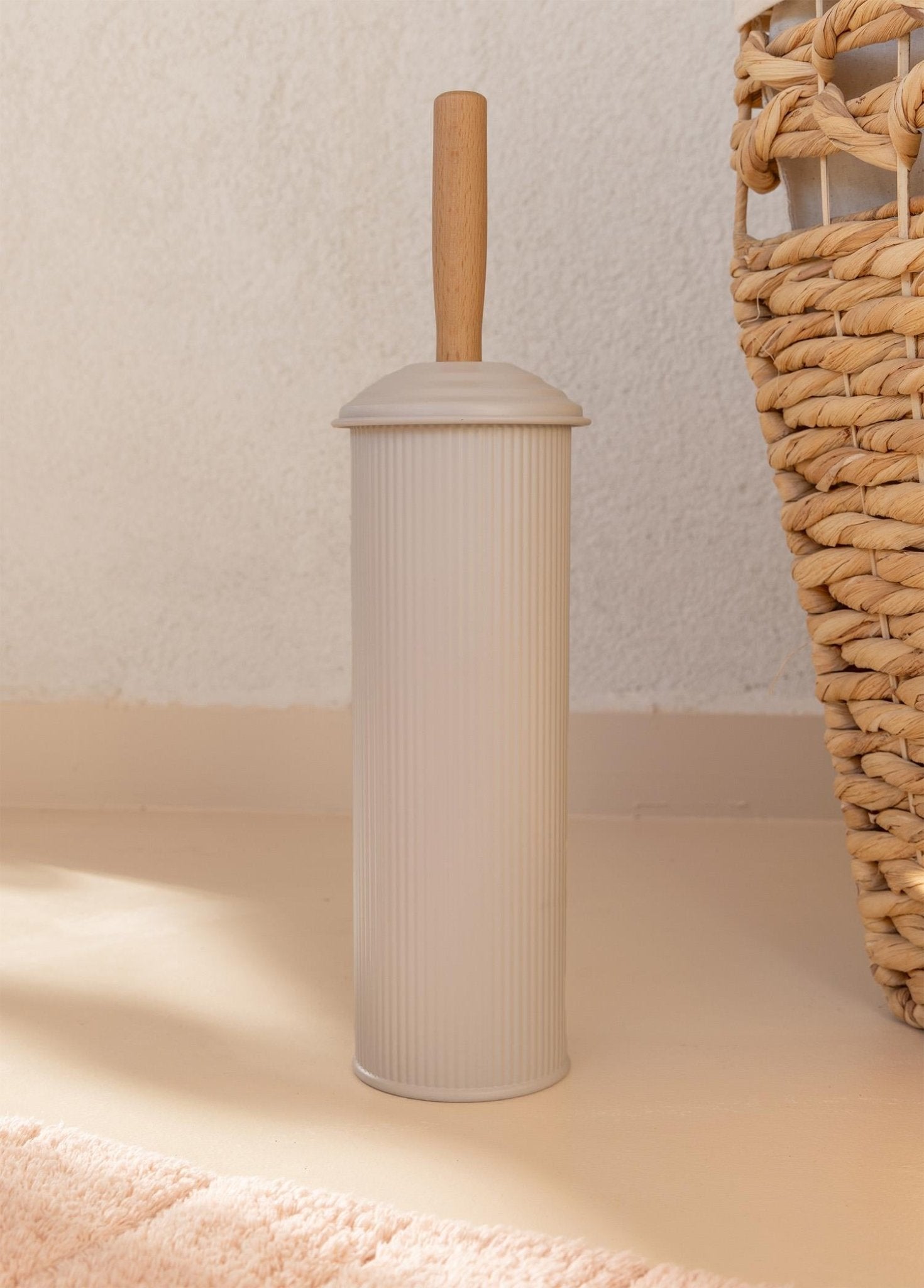 Stripe Toilet Brush Beige - Exporgin | Türkiye Comes to You