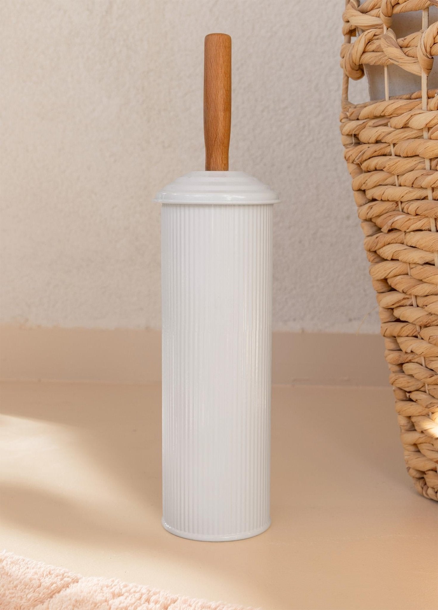 Stripe Toilet Brush White - Exporgin | Türkiye Comes to You